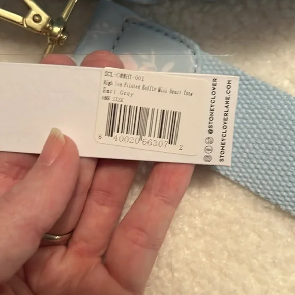 Stoney Clover High Tea printed ruffle mini heart tote - Picture 6 of 7